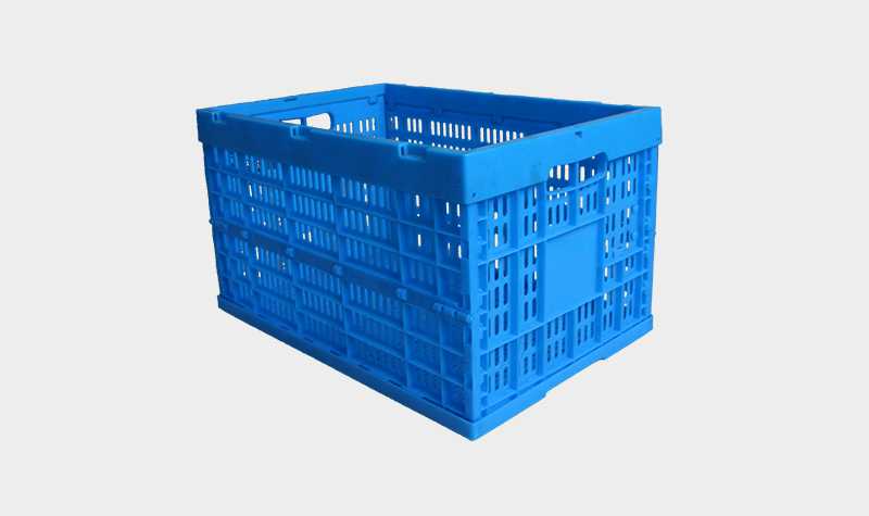 軒盛塑業600-340塑料內倒式折疊周轉筐