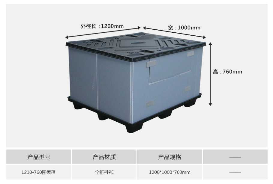 軒盛塑業1210-760塑料圍板箱
