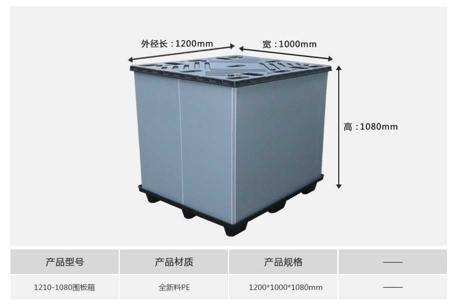 軒盛塑業1210-1080塑料圍板箱